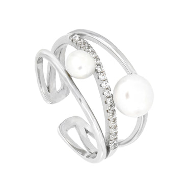 Anillo doble Perla